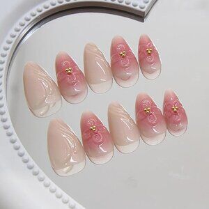 Peach Blossom False Nails